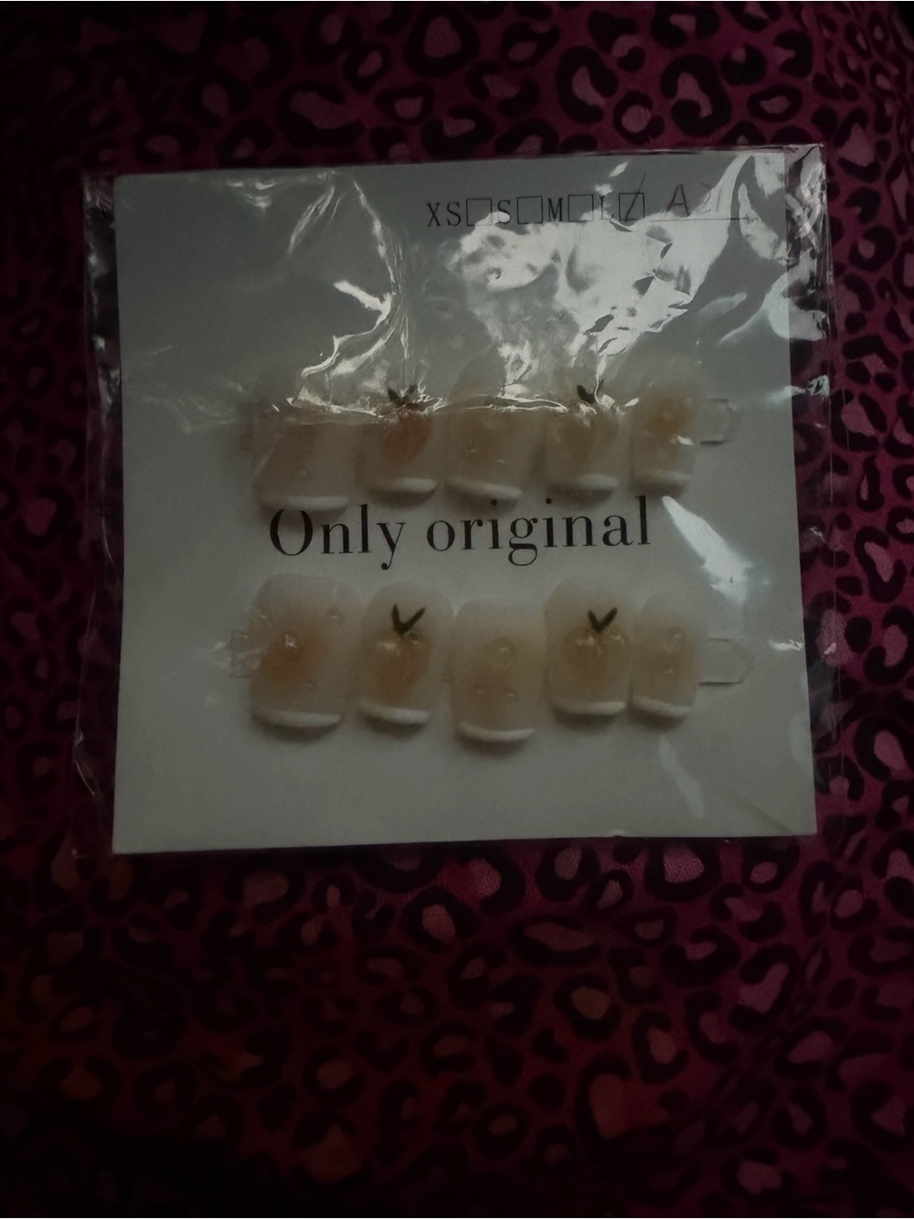 Only Original Neutral Beige Press-On Nails with White Tips - Women Makeup
